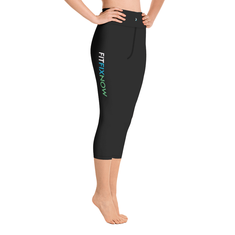 FitFixNow Yoga Capri Leggings (Black)
