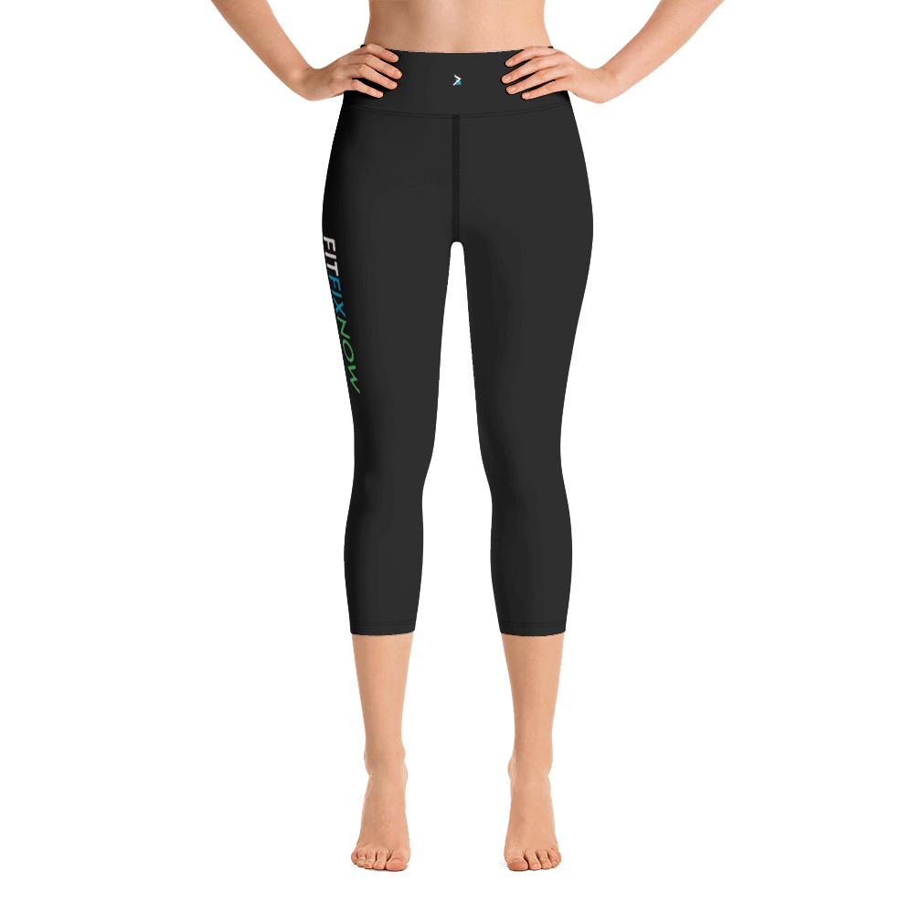 FitFixNow Yoga Capri Leggings (Black)