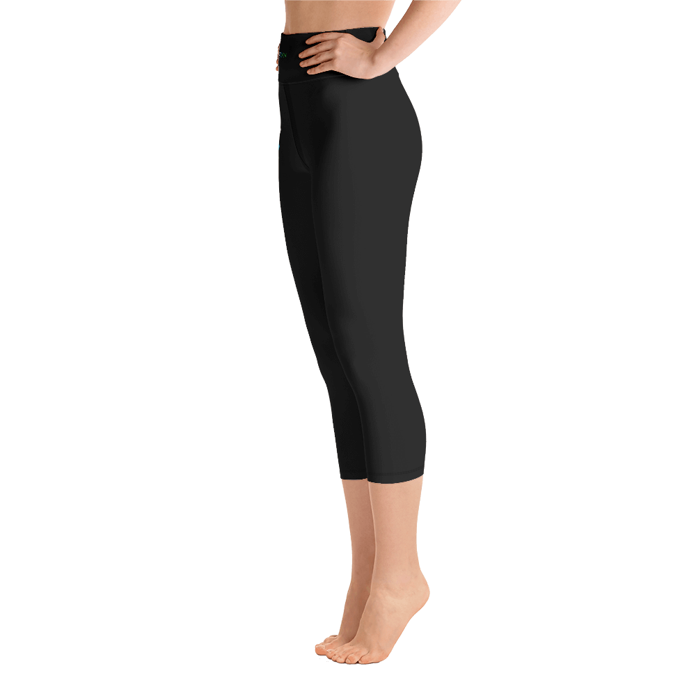 Yoga Capri Leggings Icon Logo (Black)