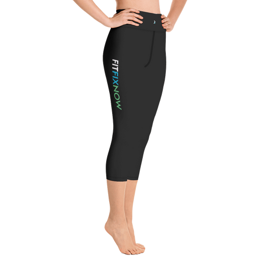 FitFixNow Yoga Capri Leggings (Black)