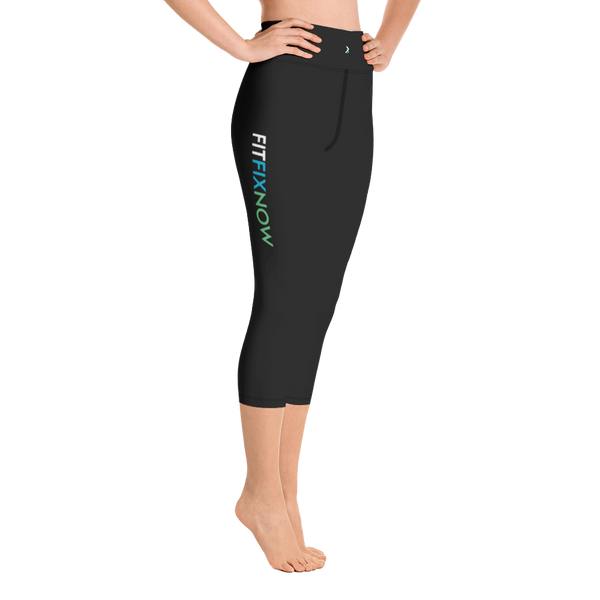 FitFixNow Yoga Capri Leggings (Black)