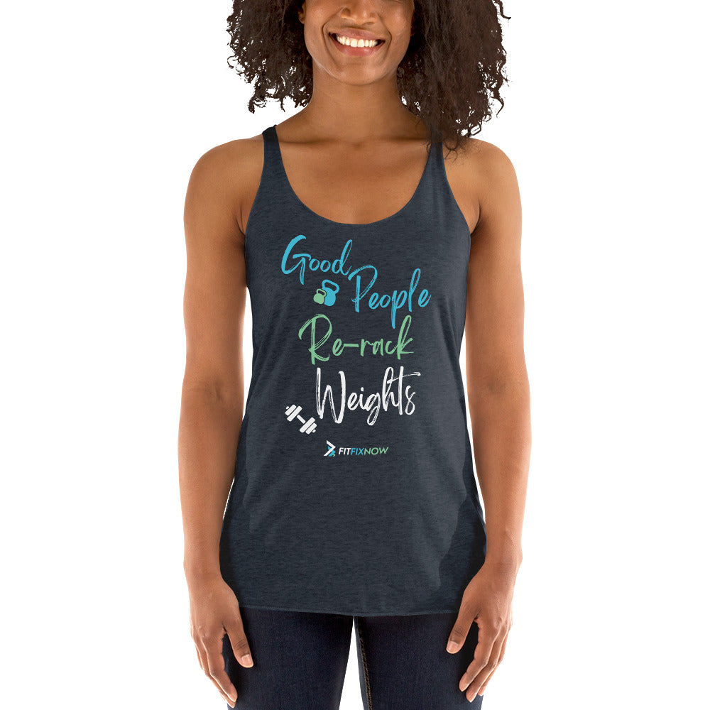 Good People Re-Rack Weights Women's Racerback Tank Top