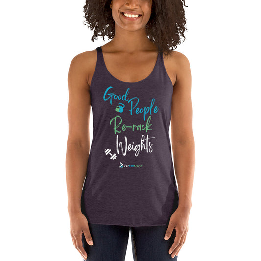 Good People Re-Rack Weights Women's Racerback Tank Top